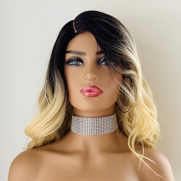 “Put On & Go Ombre Blonde Premium Fiber Wig with Loose Curls - Picture 7 of 9